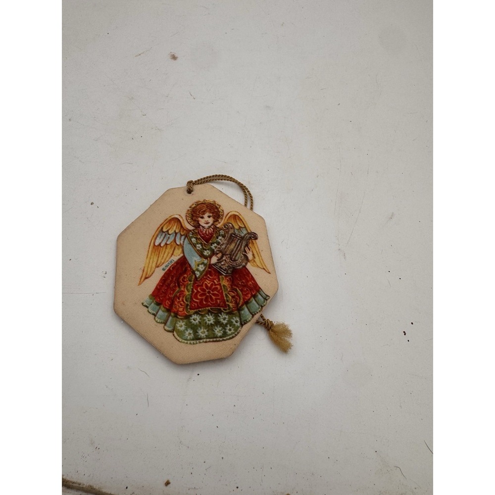Christmas Vintage Cloth Printed Angle Ornament By AVON